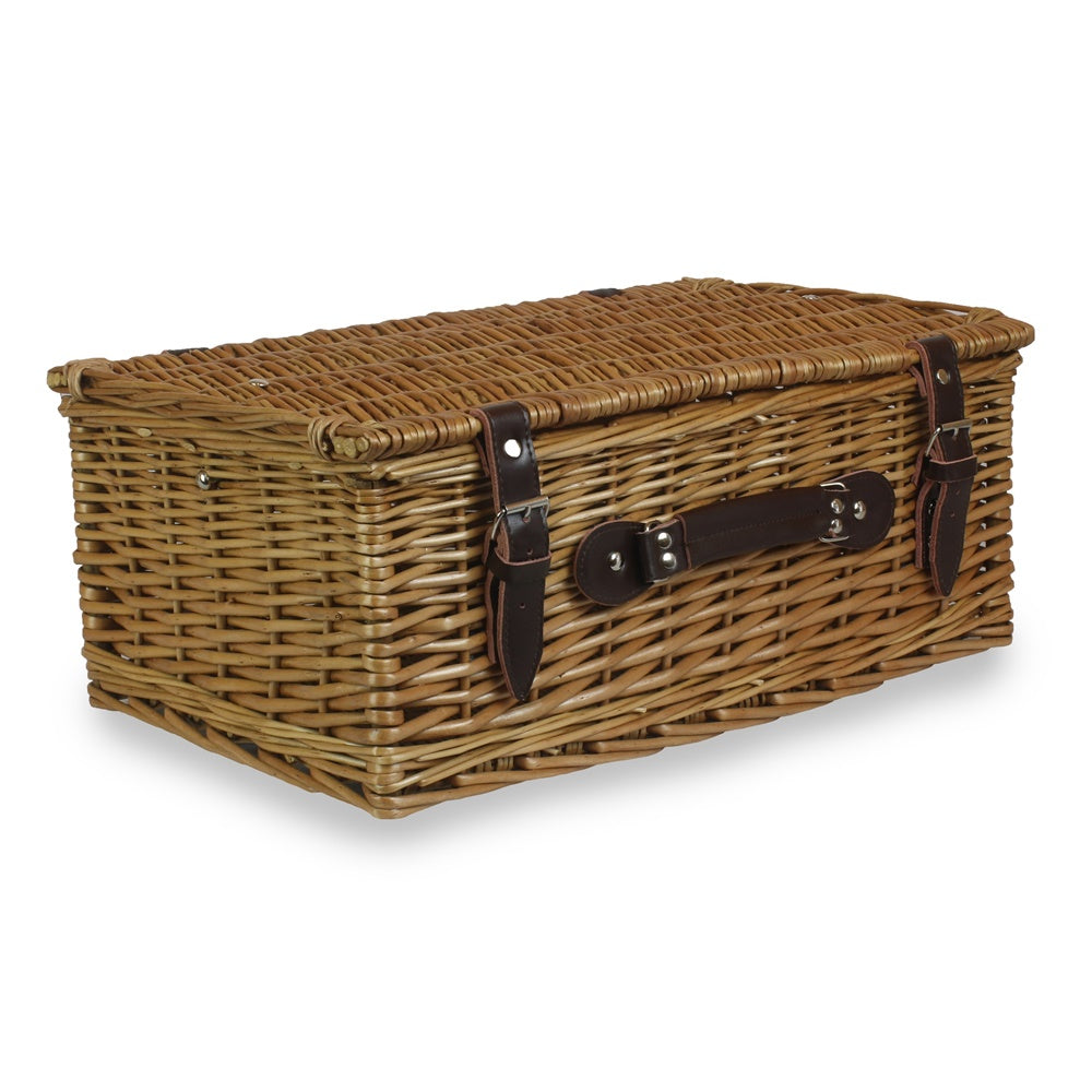 Panier Pique-Nique en Osier 46cm - Corbeille Artisanale Double Cuisson