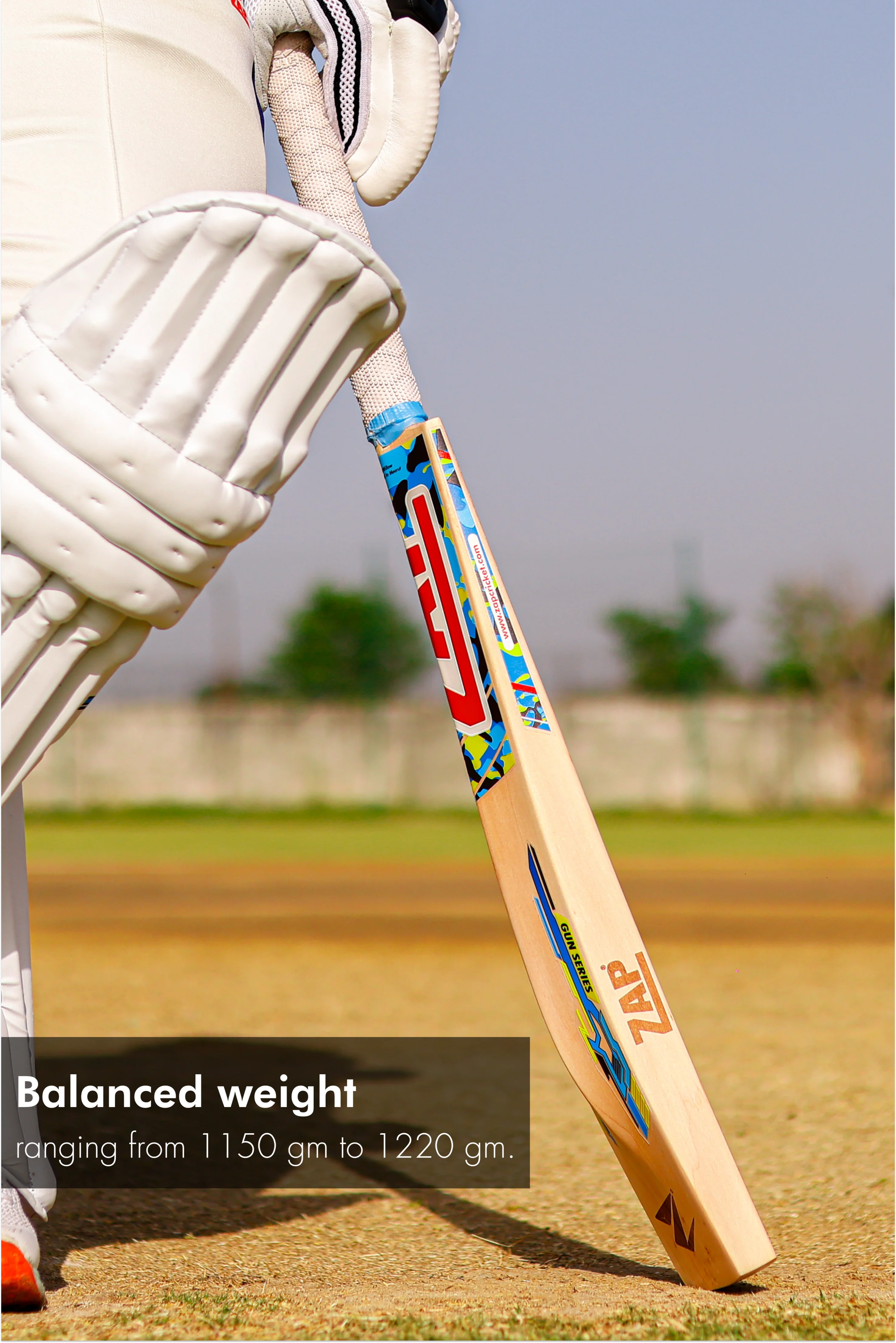 ZAP Gun Carbine 10000 Batte de Cricket Saule Anglais Grade 2