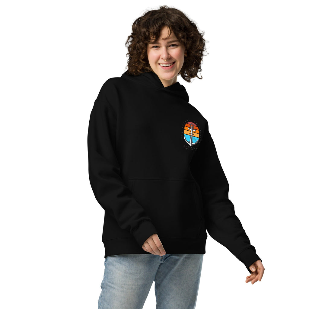 DORSAL Sweat a Capuche Ancre Marine - Hoodie Unisexe Anti-Decoloration